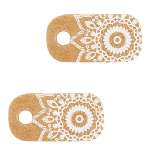 Jewellery cards "made with love" Brown