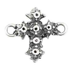 TQ metal charms connector/setting cross Antique silver