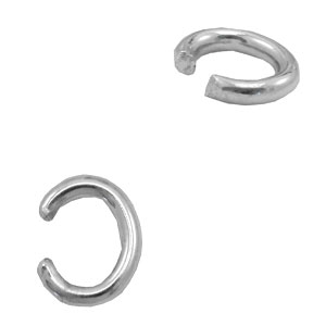 Findings TQ metal jump ring oval Antique Silver