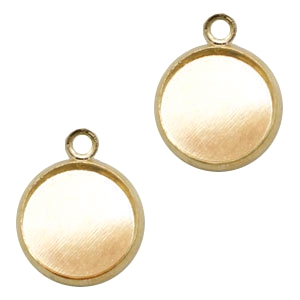 Settings charm metal for cabochon 12mm Gold