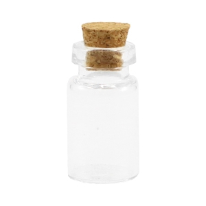 Wish bottle with cork 24x13mm Transparent