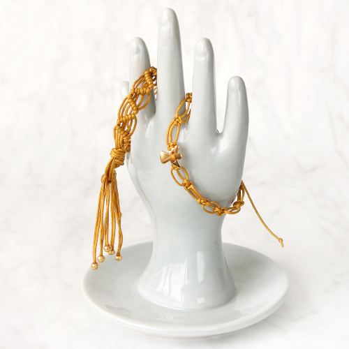 Joyous bracelets with new macram&eacute; bead cord: perfect for the upcoming autumn