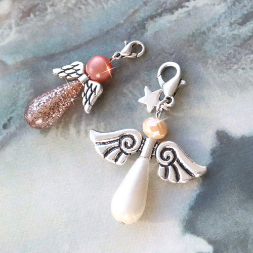 Festive, winter earrings with our new Polaris Elements drop shaped beads