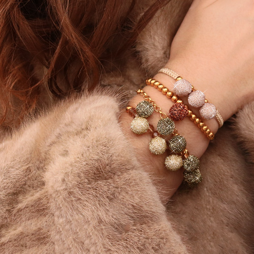 Festive bracelets with new shiny pompom charms