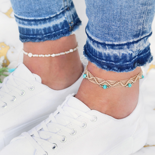 Multiple anklets for this summer