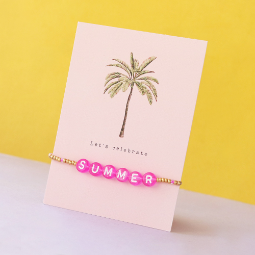 Getting started with macram&eacute; bead cord, acrylic letter beads and jewellery cards: