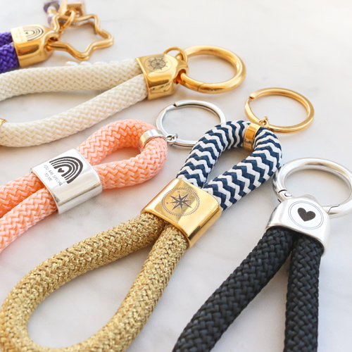 Inspiration for making trendy keychains with maritime cord