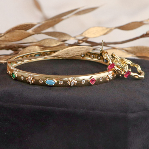 Get creative with brass metal charms and bracelet 