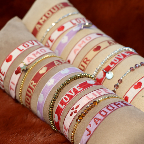 Get creative with ribbon text and smart bead stoppers