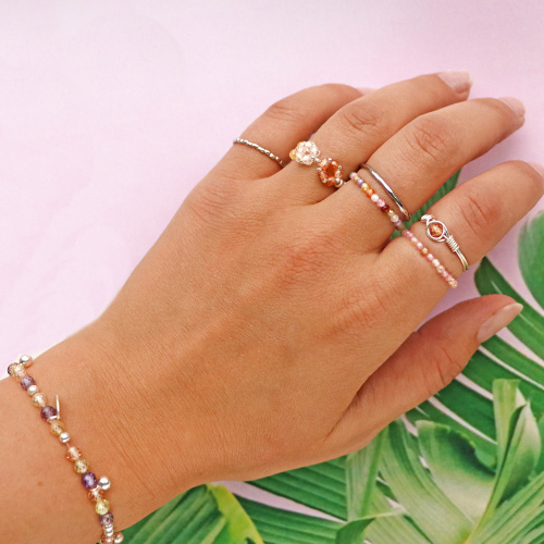 How to make rings with zirconia beads