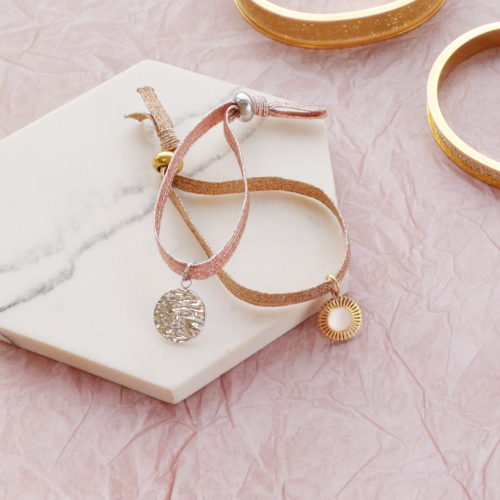 Get creative with bangle bracelets and ribbon