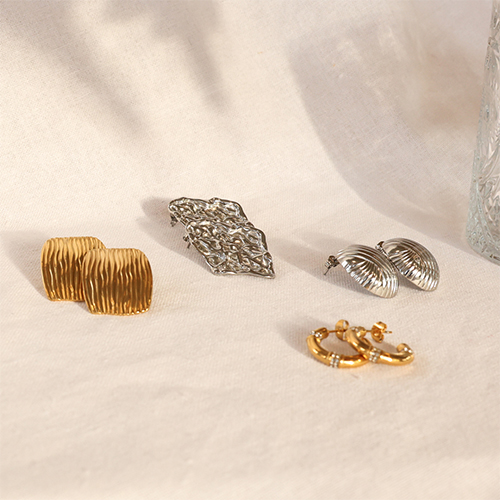 Get creative with stainless steel earrings and bracelets