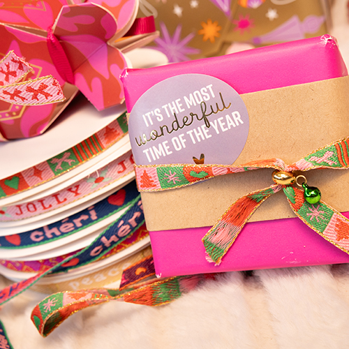 Make your gifts and creations extra festive with ribbon!