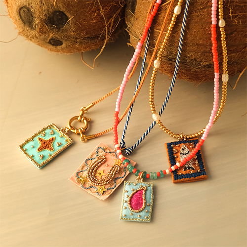 Inspiration time with handmade embroidered charms  and BY31&reg; jewellery cards 