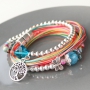 Colourful jewellery with coloured beads, DQ metal and new nylon S-Lon thread