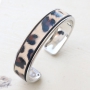 Faux leather jewellery with leopard print and Designer Quality European metal details