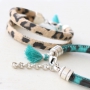 Faux leather jewellery with leopard print and Designer Quality European metal details