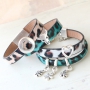 Faux leather jewellery with leopard print and Designer Quality European metal details