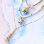 The cutest earrings and necklaces with shell pendants! 