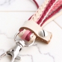 Fashion bracelets and keychain with trendy flat cord suede style