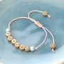 Macram&eacute; bracelets with Designer Quality metal letter beads