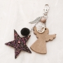 Sparkling keychains with angels and stars