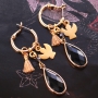 Handmade earrings with crystal glass charms and DQ metal