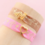 Summer must-have: Bracelets + hair elastics made of elastic ribbon 
