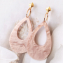 Modern statement earrings with resin pendants