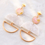 Modern statement earrings with resin pendants