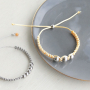 Bracelets and earrings with gold and silver stainless steel jewellery findings