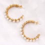 Create minimalist jewellery with freshwater pearls and gold coloured earring findings