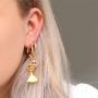The best earrings are made with crystal glass pendants and connectors
