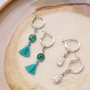The best earrings are made with crystal glass pendants and connectors