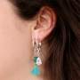 The best earrings are made with crystal glass pendants and connectors
