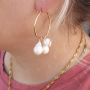 Create minimalist jewellery with freshwater pearls and gold coloured earring findings