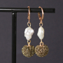 Festive earrings with ornaments for jewellery and pompom charms