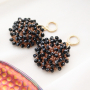 Festive earrings with ornaments for jewellery and pompom charms