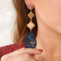 Make beautiful earrings in wintery colors with these facet pendants