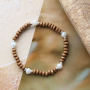 Get to work with wood beads and make beautiful bracelets
