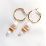 Inspiration for making hair accessories and earrings with freshwater pearls: 