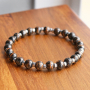 How to make bracelets for men with glass beads and hematite beads: