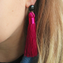 Get inspired! Make trendy earrings with big tassels: