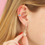 Take a look how to combine the zirconia ear cuffs with earrings