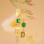Create elegant earrings with brass TQ metal earrings
