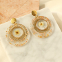Create statement earrings with resin pendants