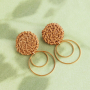 How to design earrings with rattan pendants