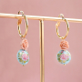 How to design summer earrings with glass beads with flowers