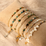 Create beautiful jewellery with glass beads with gold rim