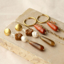 How to create trendy earrings with natural stone drop beads